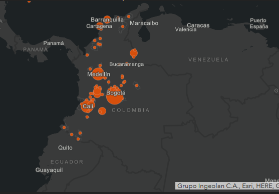 Zonas de Brote Coronavirus Colombia