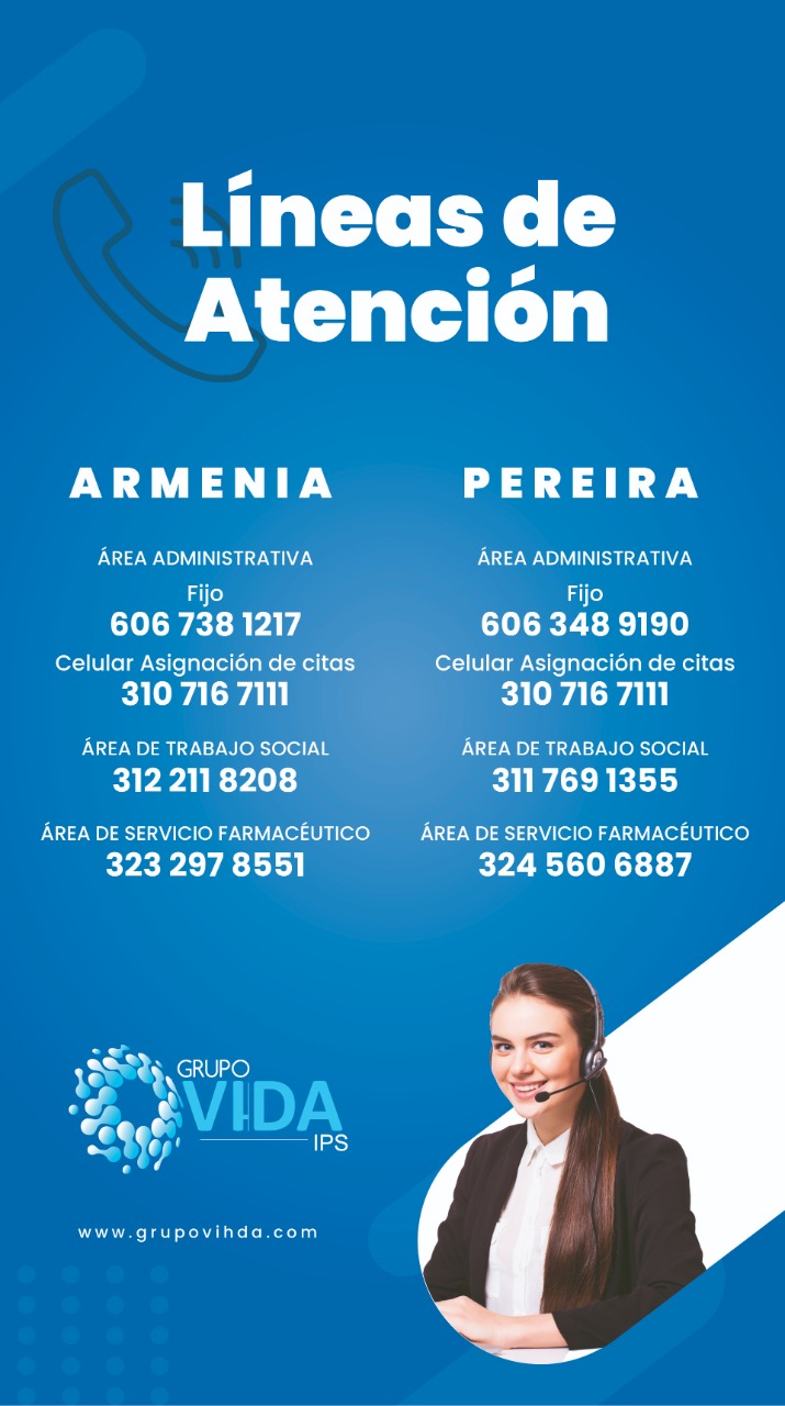 Telefonos atencion IPS GRUPO VIHDA