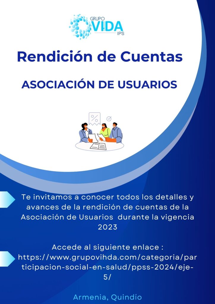 Convocatoria Para La Rendición De Cuentas Asociación De Usuarios Sede Armenia